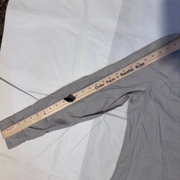 Ocean Current Beige Button Snap Shirt - M Outdoors Surfer Long Sleeve - Picture 6 of 8